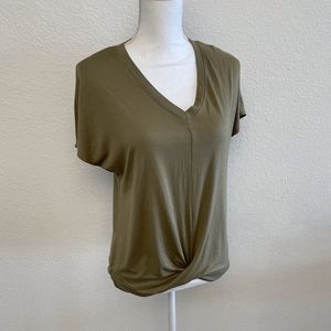 3/$20 Natural Life Olive Green Tee Small